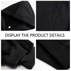 Pull à capuche en coton unisexe personnalisé Style urbain Sweat-shirt décontracté pour la vie quotidienne Toutes les saisons - Product Image 3