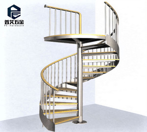 Escalera <span class=keywords><strong>de</strong></span> Caracol Moderna <span class=keywords><strong>para</strong></span> Exteriores <span class=keywords><strong>de</strong></span> <span class=keywords><strong>Hierro</strong></span> <span class=keywords><strong>y</strong></span> <span class=keywords><strong>Madera</strong></span>, Prefabricada, <span class=keywords><strong>de</strong></span> Acero Suave, Escalera Flotante con Barandilla <span class=keywords><strong>de</strong></span> Acero Inoxidable, Garantía <span class=keywords><strong>de</strong></span> por Vida - Product Image 5