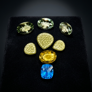 Piedras Preciosas Sueltas de Cuarzo Limón de Forma Mixta Natural Personalizadas y Amatista Verde Topacio Azul para la Fabricación de Joyas - Product Image 2