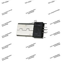 ZX ZX-401 Prise V8 Micro USB Mâle avec Double Pince de Terre Étendue, Câble de Données, Fiche 220V 3A 5 Bornes
