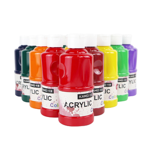 KAMEI 400ml <span class=keywords><strong>peinture</strong></span> acrylique à haute couverture pour enfants de couleur vive non toxique sur toile papier verre emballé - Product Image 4