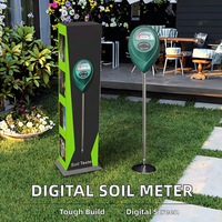 Testeur numérique portable de pH et d'humidité du sol JD 28C pour l'extérieur, avec construction en métal et ABS, pour l'utilisation dans les jardins et les fermes