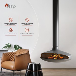 Chimenea Decorativa Empotrada en Pared Okai, Modelo UFO, <span class=keywords><strong>de</strong></span> <span class=keywords><strong>Leña</strong></span>, para Uso Interior en el Hogar - Product Image 1