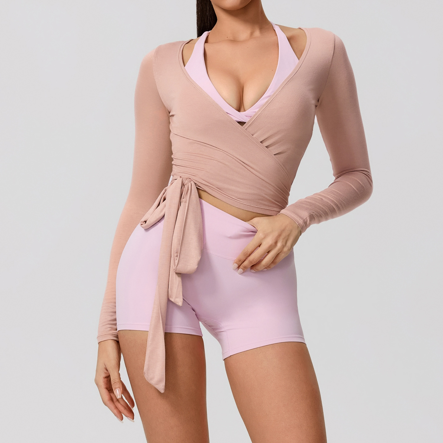 New Long-sleeved Yoga Wear for Women Skin-friendly Slimming Dance Quick-drying Fitness Tops Sports Blouses Long Sleeves