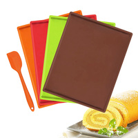 Tapis de cuisson multifonctionnel en silicone pour gâteau roulé suisse, macaron, plaque de four antiadhésive, tapis de pâtisserie réutilisable, outil de cuisson pour la cuisine