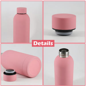 350 мл красные матовые резиновые бутылки для воды Матовый маленький рот Пользовательский логотип чашки для лазерной гравировки стакана с крышкой и резиновым кольцом - Product Image 6