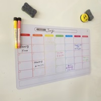 Grand planificateur de tableau blanc magnétique effaçable à sec pour réfrigérateur-Calendrier mensuel non daté, tableau des tâches ménagères