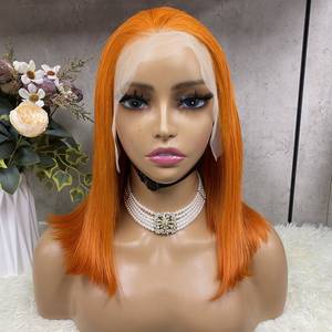 Perruque Bob frontale 13x4 en cheveux humains bruts 100% naturels, prix de gros, cheveux vierges - Product Image 2