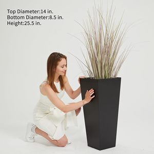 Vaso di fiori quadrato <span class=keywords><strong>in</strong></span> <span class=keywords><strong>plastica</strong></span> opaca minimalista per <span class=keywords><strong>giardino</strong></span> di casa centro commerciale con Patio sul Patio - Product Image 4