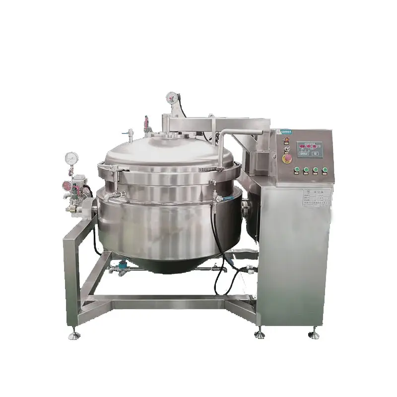 304 paslanmaz çelik endüstriyel yüksek basınçlı pirinç ocağı ceket pişirme su ısıtıcısı