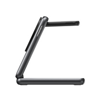 Dock Pengisian Daya Nirkabel Magnetik 3-in-1 Lipat Hot Qi2.2 25W, Casing Aluminium Alloy Brushed, Kompatibel dengan iPhone