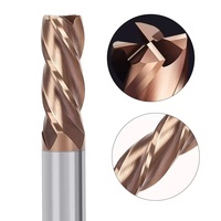HRC 55 Alloy Carbide End Mill Coating Alat Pemotong Mesin CNC Baja 4 Mata Pisau Tungsten Carbide Milling Cutter