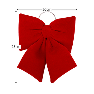 Shuangyuan โบว์สีแดงประดับต้นคริสต์มาสทำจากผ้าฝ้ายสำหรับตกแต่งงานปาร์ตี้ - Product Image 6