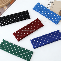 Bandeau de yoga élastique antidérapant réutilisable en flanelle à pois colorés pour le sport et les soins de la peau