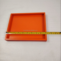 Plateau de comptoir rectangulaire en bois Laque orange Plateau de coiffeuse en bois Plateau pour cadre photo pour la décoration de la maison