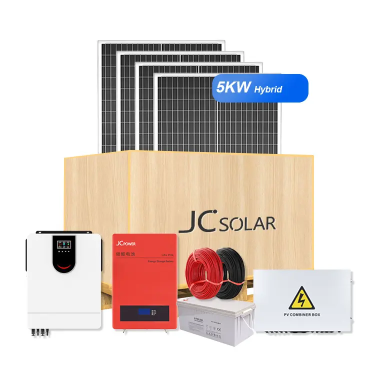 Sistema di energia solare a griglia ibrida 3Kw 5Kw 10Kw tutto In un pannello generatore solare portatile sistemi di energia solare