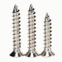Tornillo Autorroscante para Madera KA Silver Cross, Niquelado, Cabeza Plana, Tornillo Autorroscante con Cabeza Avellanada M2/M3/M4/M5