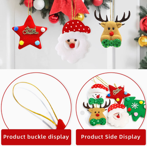 Nuova Decorazione Natalizia: Ciondolo in Peluche a Forma di Alce e Pupazzo di Neve, Accessori per Albero di Natale, Ciondolo Fai-da-Te - Product Image 5