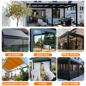 Pergola de luxe sur mesure en aluminium <span class=keywords><strong>pour</strong></span> extérieur, avec <span class=keywords><strong>toit</strong></span> fixe en verre trempé de 10 mm, autoportante, <span class=keywords><strong>pour</strong></span> <span class=keywords><strong>jardin</strong></span> d'hiver ou véranda. - Product Image 4