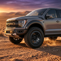 Rines de Aleación Todoterreno 4x4 Negros Satinados de Diseño Multirradio Profundo de 17, 18 y 20 Pulgadas, 5x127 6x139.7, Estilo Robusto, Compatibles con Tacoma, Bronco y Defender
