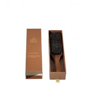 Custom Sandalwood Comb Cosmetic Packaging Box Air <b>Cushion</b> Liner Drawer Design Long Handle <b>Rectangular</b> Shape Logo 2mm UV Coating - Product Image 5