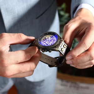 Drioshipping Fashion Retro Bronze <b>Automatic</b> Mechanical <b>Watch</b> Men Waterproof Luminous <b>Skeleton</b> Wristwatches - Product Image 5