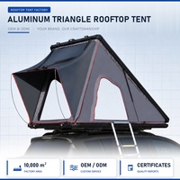 Tente de toit moderne en aluminium pour voiture, type coquille triangulaire, en toile, quatre saisons, imperméable, ouverture rapide et automatique, vente en gros