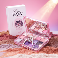 Palette de fards à paupières Clio Crystal Paw, 12 couleurs, paillettes scintillantes, haute pigmentation, maquillage pour les yeux longue durée
