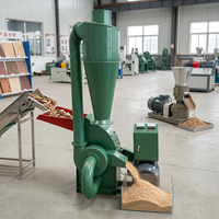 Broyeur à marteaux de qualité supérieure, fourni directement par l'usine, capacité 2-3 T/h, pour transformer les copeaux de bois en poudre de 3 mm, avec cyclone
