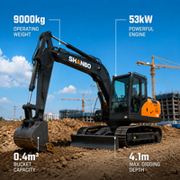 Mini-excavatrice sur chenilles de 9 tonnes, norme EPA Euro V, hydraulique, Yanmar, directement de l'usine, pour la construction, les travaux de terrassement, l'exploitation minière, garantie
