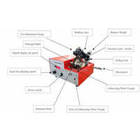 Gergaji Berlian Digital Kecepatan Rendah 4" Presisi Tinggi dengan Micro Feed & Aksesoris -- Ideal untuk Pemotongan PCB, Kaca, Keramik, Batu Permata
