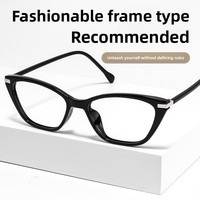 À la mode INS Style rétro Prescription lunettes oeil de chat cadre noir Danyang sans maquillage lunettes magiques TR90 matériel diamant en gros