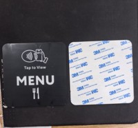 Tarjeta de Acrílico NFC con Chip RFID de 13.56MHz, Programable con URL, Resistente al Agua, con Soporte y Adhesivo, para Reseñas de Google y Redes Sociales