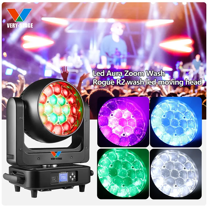 Lampu panggung disko Dj pesta profesional, lampu kepala Led 400w Dmx Spot Zoom bergerak untuk peralatan panggung