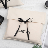 Sac d'emballage pour vêtements anti-poussière avec logo personnalisé, sac à main vintage souple, emballage cadeau, sac enveloppe en coton Martin