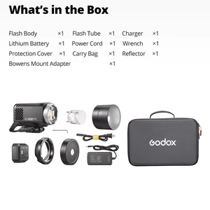Flash professionnel <span class=keywords><strong>Godox</strong></span> AD400 Pro Ad400proII pour extérieur, batterie Li-on, TTL, monture Bowens, 400WS, télécommande sans fil, portable - Product Image 6