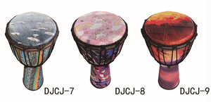 <span class=keywords><strong>Djembe</strong></span> pré-accordé - Pas besoin de le tuner - Tambour à main de 8,5 et 10 pouces avec peau de chèvre - Instrument de percussion africain traditionnel - Product Image 2