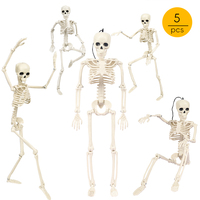 Squelette en plastique de style horrifique de 40 cm/15,7 po – Décoration non toxique et durable pour Halloween, Noël, Pâques, jardin et fêtes hantées