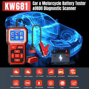 Outil de bricolage OBD2 Automobile ECU Diagnostic Tool plus 12V Battery <span class=keywords><strong>Tester</strong></span> KW681 pour Voiture Moto - Product Image 6