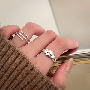 S925 Sterling Silver Irregular Bamboo Joint <b>Ring</b> For Women Geometric Fashion Jewelry Gift - Product Image 1