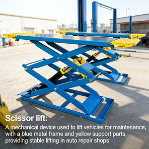 Elevador Hidráulico de Tijera de Doble Cilindro, Capacidad de 3500 kg/7700 lb, Altura de 1800 mm, Garantía de 12 Meses, Elevador de 2 Postes - Product Image 1