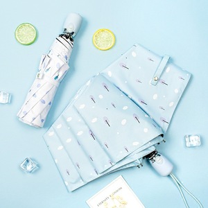 Parapluie automatique à trois plis résistant au vent fort Impression complète Cadre en aluminium noir Protection UV Classique pour les voyages - Product Image 4