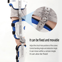 Attelle d'Immobilisation Orthopédique pour Hanche Genou Cheville Pied, Appareil de Rééducation des Membres Inférieurs