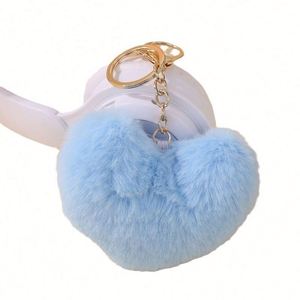 En gros, Pendentif de sac en peluche 'Winter for Love' et Porte-clés cœur pêche, Accessoires de voiture - Product Image 1