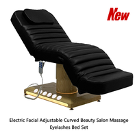 Table de massage pliable à hauteur réglable avec appui-tête et accoudoirs amovibles pour salon de beauté et spa facial