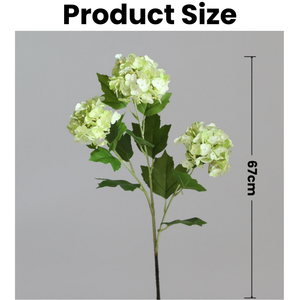 Fleur d'hortensia artificielle en latex de haute qualité, couleur <span class=keywords><strong>vintage</strong></span>, toucher réel, 3 têtes, fleur boule de neige, personnalisable pour la décoration de mariage - Product Image 2