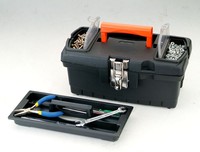 Coffre à outils vides portables, multifonctions, en plastique dur de 13 pouces, vente en ligne d'usine, pièces