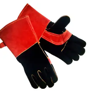 個人用保護具牛革牛革バーベキュー屋外電気溶接作業安全手袋
