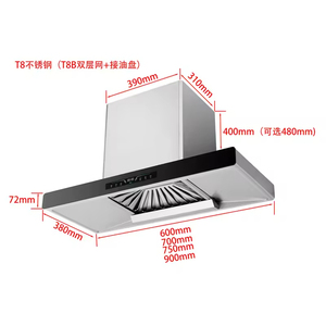 <span class=keywords><strong>Hotte</strong></span> de cuisine murale en forme de T, nouvelle conception, <span class=keywords><strong>silencieuse</strong></span>, à forte aspiration, extracteur d'air de cuisine pour la maison et l'hôtel - Product Image 5