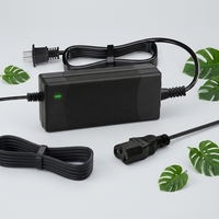 Chargeur de batterie au lithium fer phosphate série 14, certifié UL1310 Classe 2, 51,1V 1,5A LiFePO4, avec câble rétractable pour